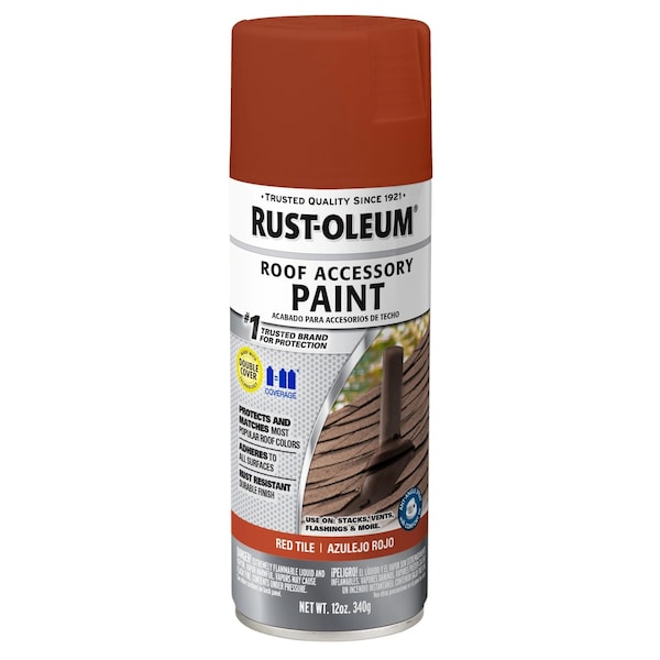 Rust-Oleum Weather Resistant Coating, Red Tile, Unfinished, Oil, 12 Oz 313815 - main