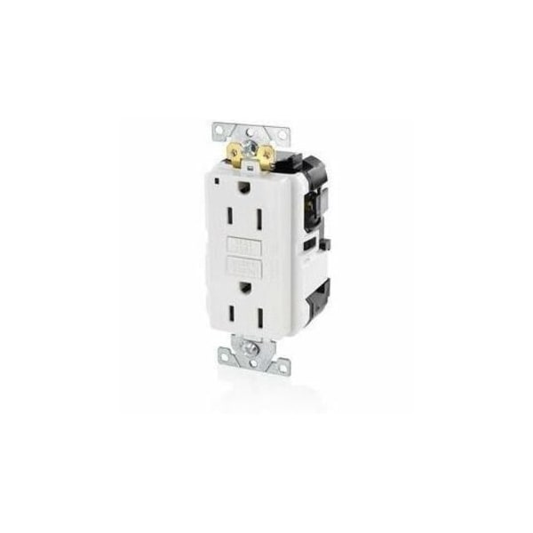 Leviton Lev-Lok GFCI 15A Ind Gr/PI White MGFN1-W - main