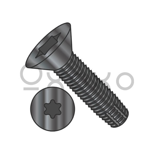 Oxoxo 5/16-18X2 1/4 Six Lobe Flat Floor Board Screw Type F Black Phosphate, 600PK 179708 - main