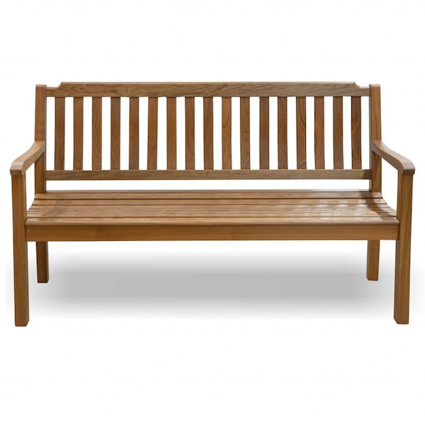 Homeroots 60in Teak Solid Wood Garden Bench 476412 - main