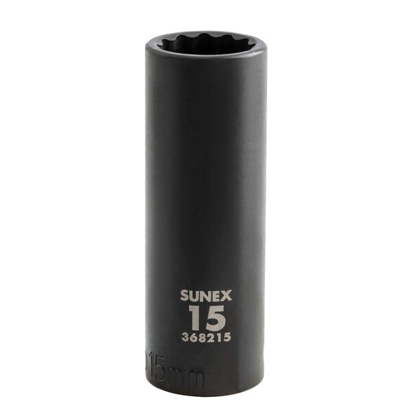 Sunex 3/8 in Drive 15Mm 12-Point Deep Impact Socket 368215 - main