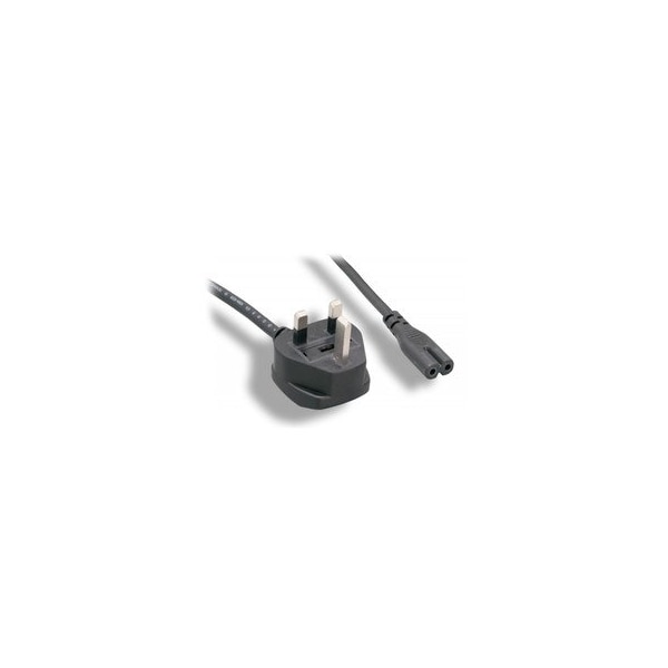 Cable Wholesale England / UK Notebook/Laptop Power Cord with Fuse, BS 1363 to C7, Non-Polarized, VDE 10W1-23406 - main