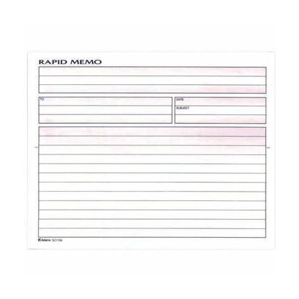 Adams Rapid Memo Book 2-part- 50 PG per BK- 50 ST per BK SC1158 - main
