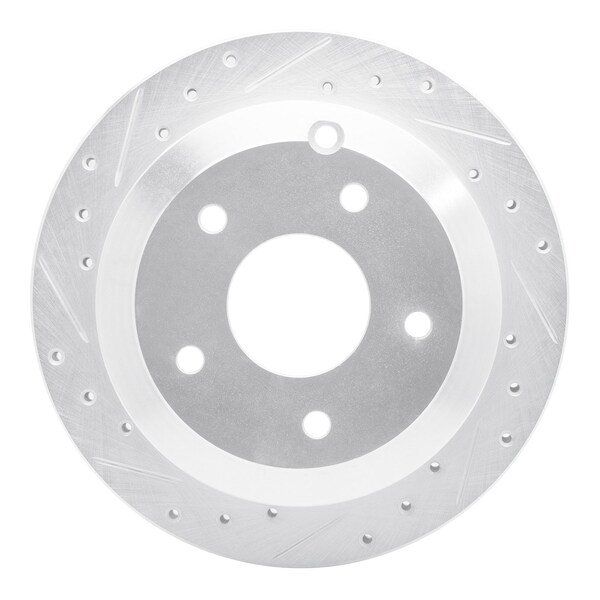 Dynamic Friction Co DFC Brake Rotor - Drilled and Slotted - Silver 631-52017L - main