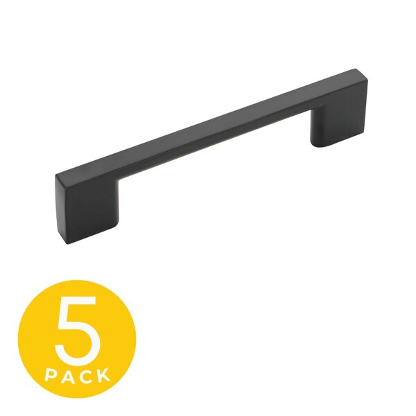 Sapphire Slim Style 3-3/4 in. (96 mm) CTC Modern Matte Black Cabinet Hardware Handle/Pull, 5PK SP-SLP5-375-MB-5 - main