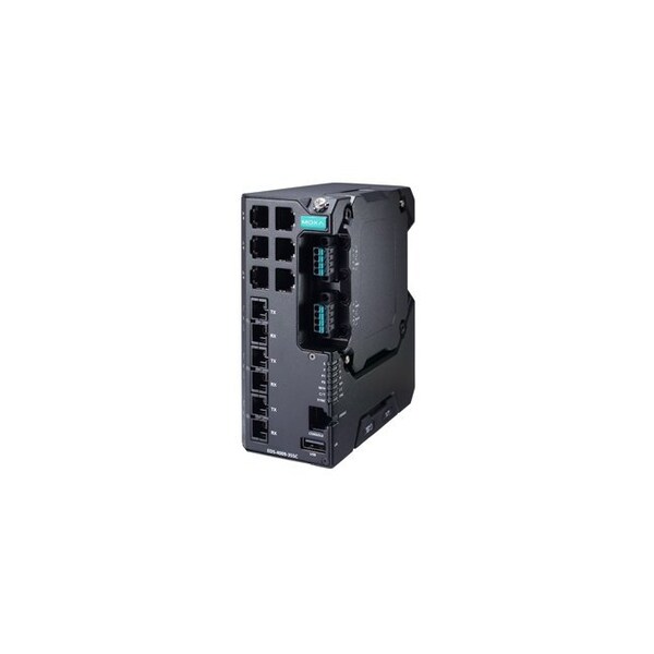 Moxa Managed Ethernet switch with 6 10/100BaseT(X) ports, 3 100BaseFX single-mode EDS-4009-3SSC-LV - main