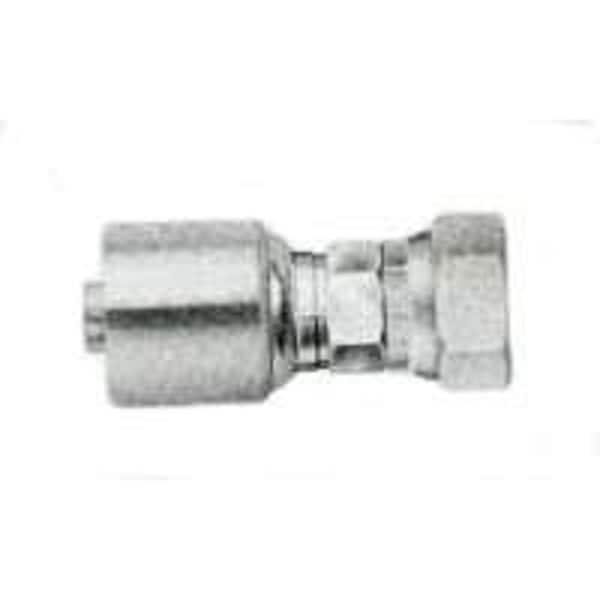 Gates MegaCrimp G25111-0808 Hose Coupling, 1/2-14, Crimp x JIC, Straight Angle, Steel, Zinc G251110808 - main