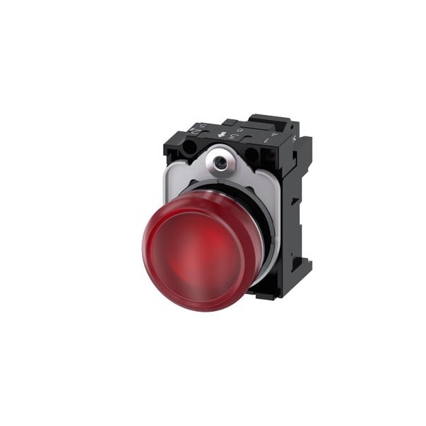 Siemens Indicator lights, 22 mm, round, metal, shiny, red, lens, smooth 3SU1152-6AA20-3AA0 - main