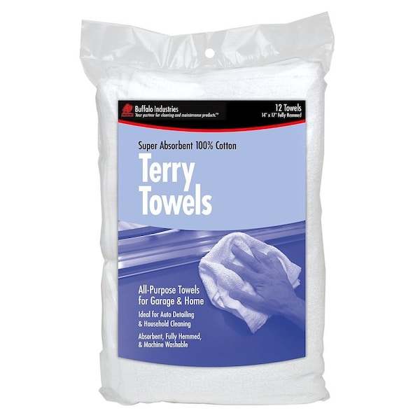Buffalo Industries TERRY TOWELS 14X17 in., 12PK 60220 - main