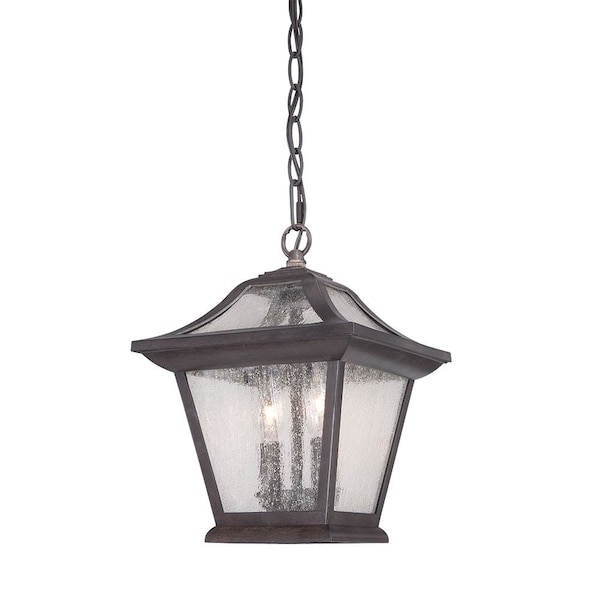 Homeroots Matte Black Birdhouse Shape Outdoor Hanging Light 397979 - main