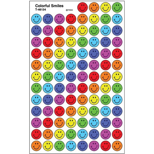 Trend Enterprises Colorful Smiles superSpots® Stickers, PK4800 T46134 - main