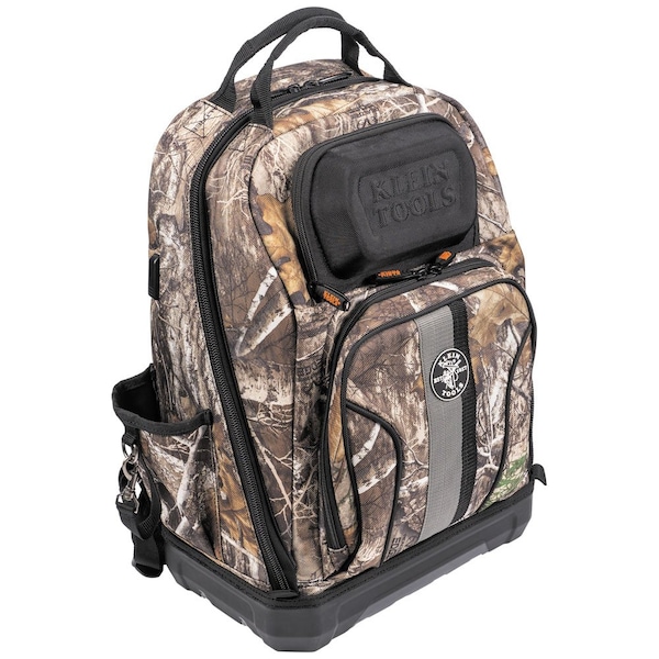 Klein Tools Tool Backpack, Camo, 1680d Ballistic Weave Body; Hard Molded Polypropylene Bottom, 40 Pockets 62800BPCAMO - main