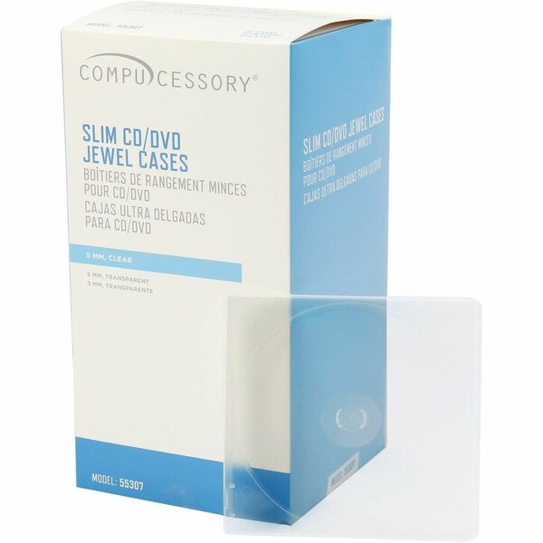 Compucessory CASE, CD, SLIM, CLEAR, 50PK, PK50 CCS55307 - main