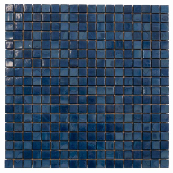 Apollo Tile Skosh 11.6 in. x 11.6 in. Glossy Navy Blue Glass Mosaic Wall and Floor Tile 18.69 sqft/case, 10PK APLNB88BL550A - main