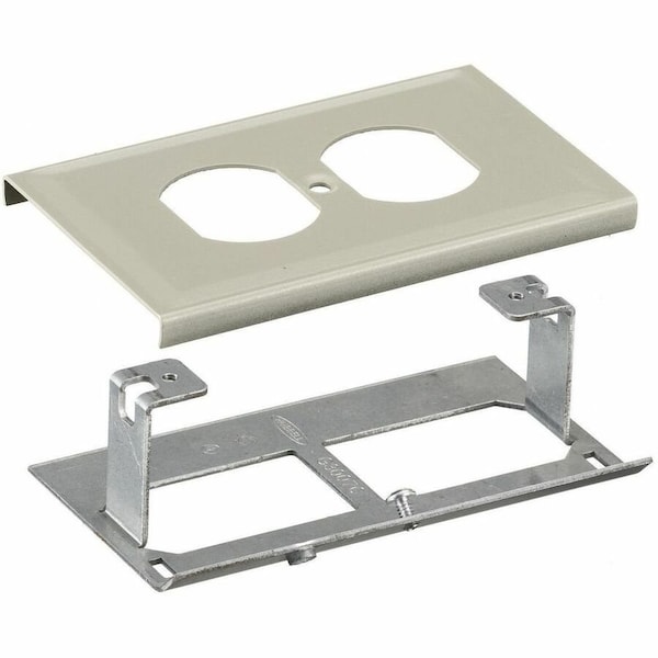 Hubbell Wiring Device-Kellems Single Receptacle Cover, Ivory HBL3043BEIV - main