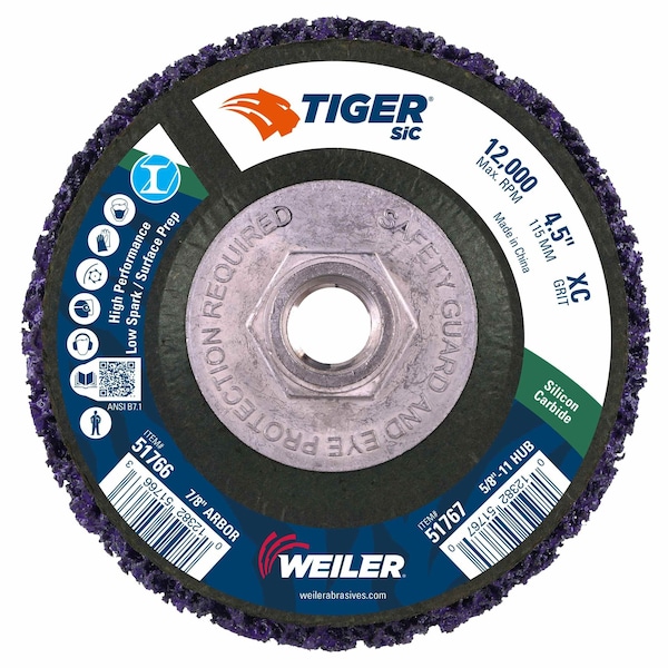 Tiger 4.5 in Silicon Carbide Strip Disc, 5/8 in-11 UNC Nut 51767 - main