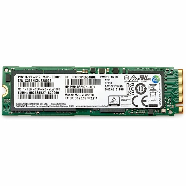 Hp 512GB PCIe NVME TLC SSD 406L8AA - main