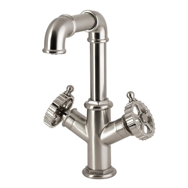 Kingston Brass Two-Handle Single-Hole Bathroom Faucet with Push Pop-Up Drain, Brushed Nickel LS6308CG - main