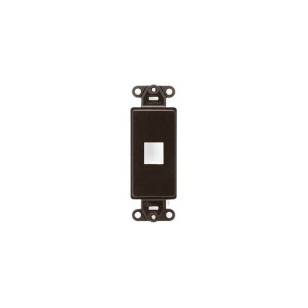 Leviton QuickPort Decora Insert, 1-Port, Brown 41641-B - main