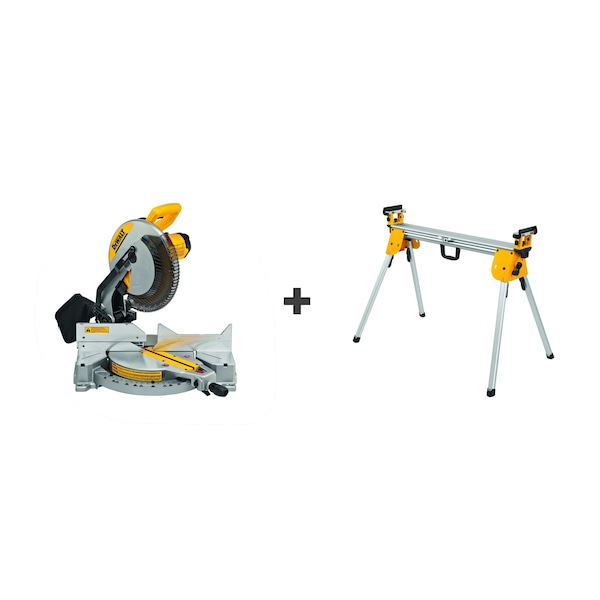 Dewalt Corded Miter Saw Kit, 12 in Blade Dia., Max Blade Speed: 4,000 RPM 5/8 in, 1 in Arbor Size DWS715/DWX724 - main