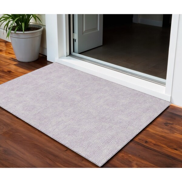 Homeroots 3' X 5' Lavender And Purple Geometric Washable Indoor Outdoor Area Rug 602419 - main