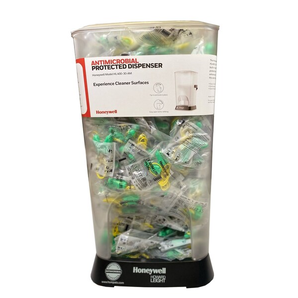 Honeywell Howard Leight HL400 Earplug Dispenser, Foam, Contoured-T, 30 dB NRR, Corded, 400 Pairs Per Pkg HL400-LPF-30-AM - main