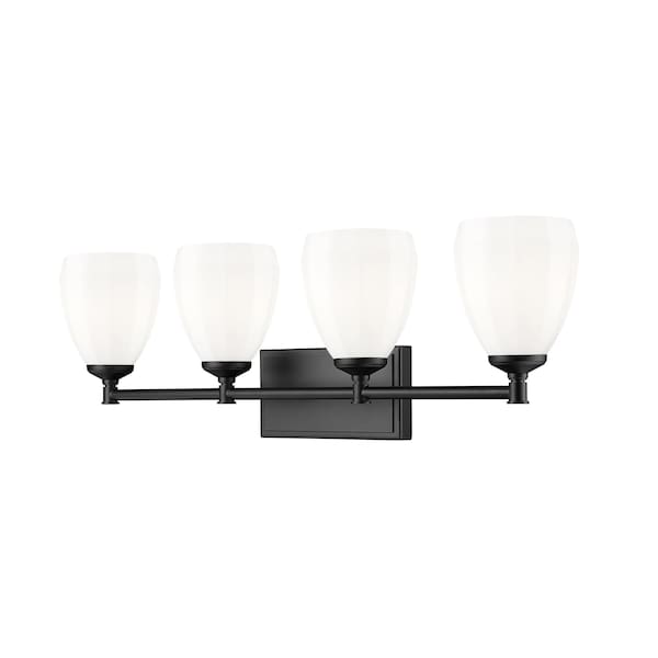 Z-Lite Oren 4-Light Vanity, 31 in W, Matte Black 7004-4V-MB - main