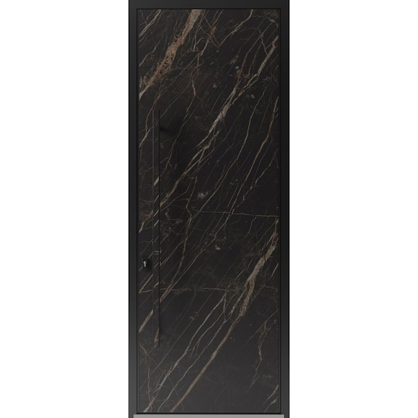 Vdomdoors Steel Door Dekton 0118 Natural Noir 96”/ Entry Door Painted W36xH96 Right hand Inswing DEKTON0118EXD-NOIR-W36xH96-RH-I - main
