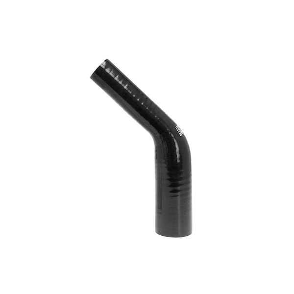 Hps Performance 1 in - 1-3/4 in ID, 4-Ply High Temp Reinforced Silicone 45 Degree Elbow Reducer Coupler Hose, Black HTSER45-100-175-BLK - main