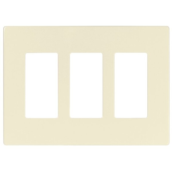Eaton Wiring Devices PJS Wallplate, 4.87 in L, 6-3/4 in W, 3 -Gang, Polycarbonate, Light Almond PJS263LA - main