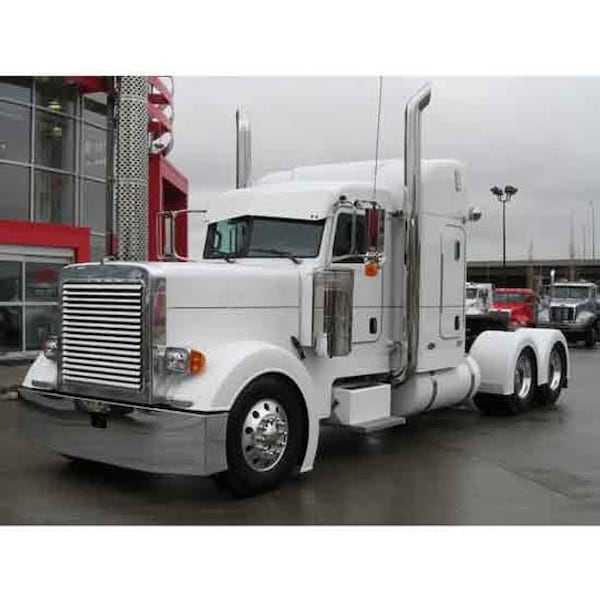 Ilc Replacement For Peterbilt 378 Year 2000 12 To 8In Aluminum Bowtie Visor Paintable Side Mount WZ-EKVU-A - main