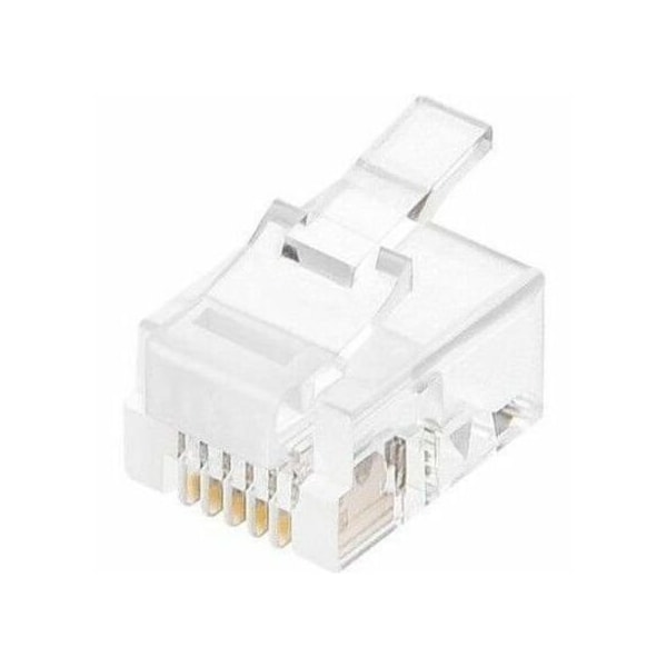 Monoprice Plug, Mod, RJ12, 6P6C, Flat, Stranded, PK50 7270 - main