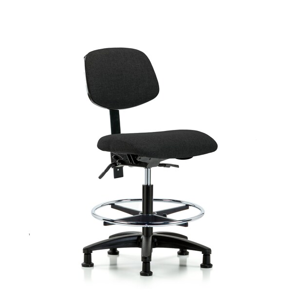 Blue Ridge Ergonomics Chair, Fab, Med Bench, Tilt CF Glides, Blk, No Arms, 22" to 29" Height, Black BR-FMBCH-RG-T1-A0-CF-RG-F42 - main