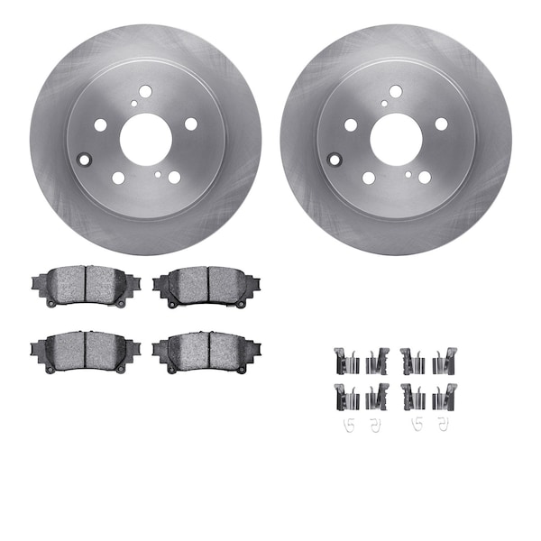 Dynamic Friction Co DFC Brake Rotor with 5000 Brake Pads and Hardware Kit 6512-76524 - main