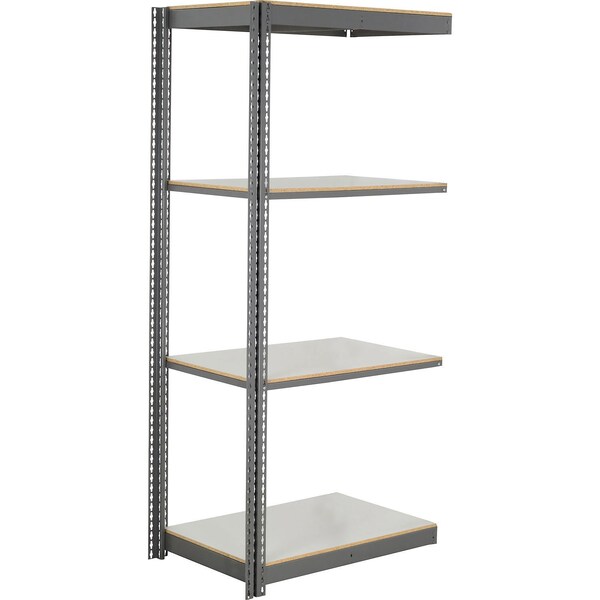 Global Industrial 4 Shelf, Commercial Duty Boltless Shelving Add On, 48"Wx18"Dx60"H, Laminate Deck B3165845 - main