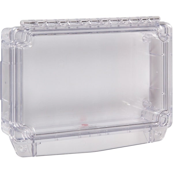 Safety Technology International Universal Stopper Cover, Polycarbonate, Surface Mount, 8 1/4 in W x 4 3/4 in H x 2 in D, Clear STI-7720 - main