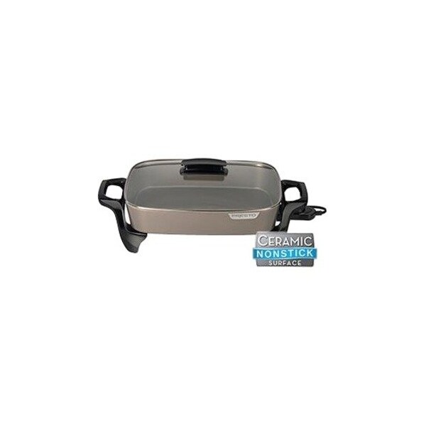 National Presto 06852 Electric Skillet with Cover, 15-3/4 in W Cooking Surface, 11-3/4 in D Cooking Surface, 1500 W 06856 - main