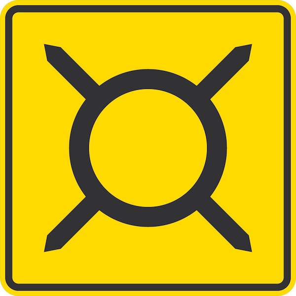 Lyle Circular Intersection Symbol, 36x36, High Intensity Prismatic, Yellow G-16214-HI_36x36 - main
