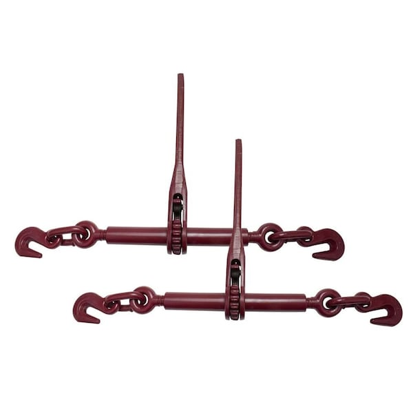 Mytee Products 5/16in-3/8in Heavy Duty Ratchet Binder w/ Grab Hooks 5400 WLL, 2PK CBRS516x2 - main