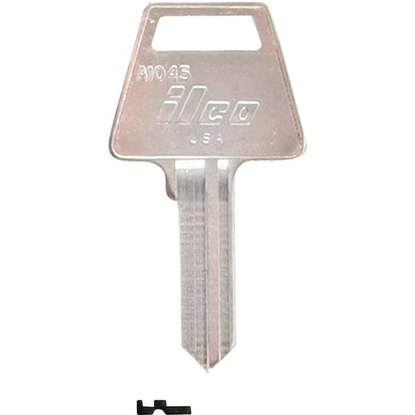 Ilco American Nickel Plated Padlock Key A1045, 10PK IAA00013472 - main