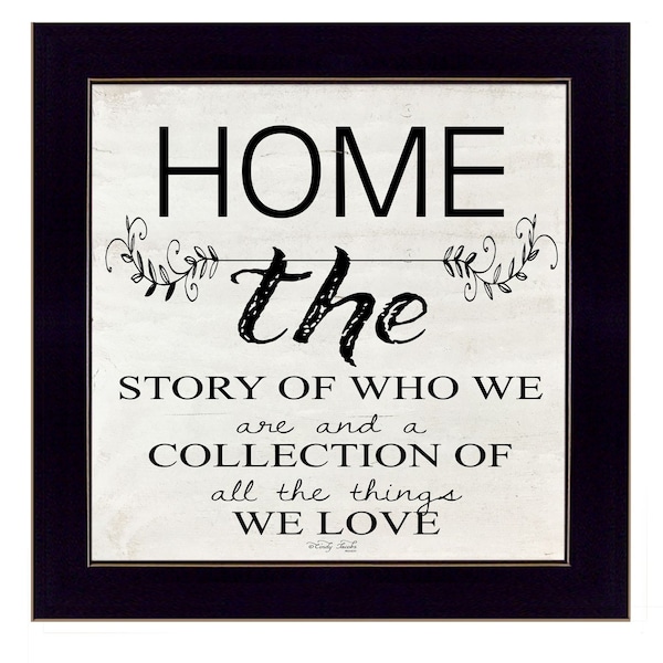 Homeroots Home the Story of Who We Are Black Framed Print Wall Art 404811 - main