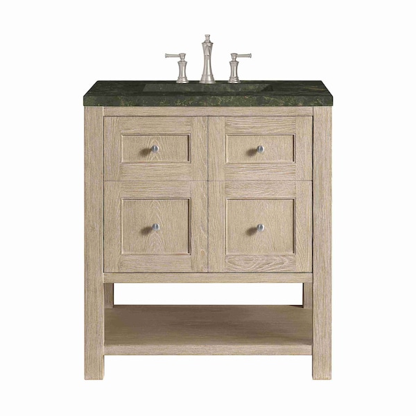 James Martin Vanities Breckenridge 30" Single Vanity, Whitewashed Oak, w/ 3 CM Phantome Eclos Top 330-V30-WWO-3PHT - main