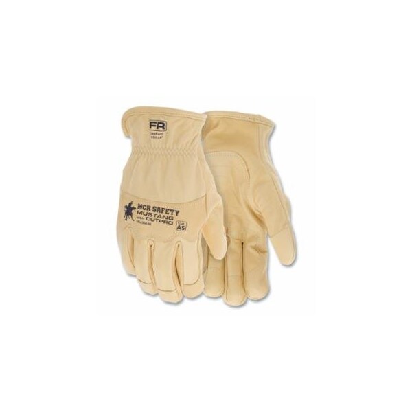 Mcr Safety Mustang HiDex Premium Goatskin Drivers Utility Work Gloves, X-Large, Unlined, Honey Gold 127-MU3664XL - main