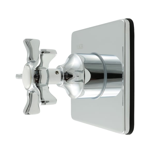 Kingston Brass Single-Handle Six-Way Diverter Valve with Square Trim Kit, Polished Chrome KS4041NX - main