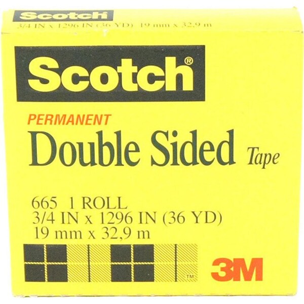 3M Film Tape, Transparent, 5 yd L, 3/4 in W 665 - main