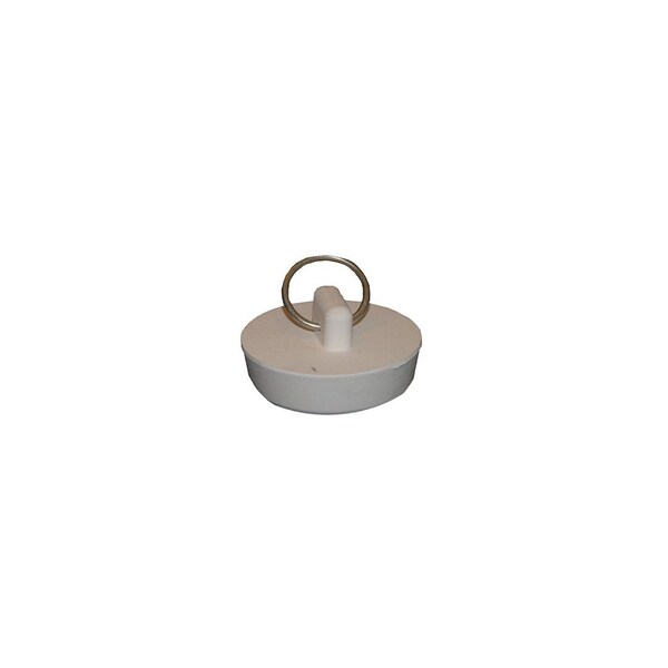 Larsen Supply Co. Sink Stopper, White Hollow Rubber, 1-3/8 to 1-1/2-In. Drain 478136 - main