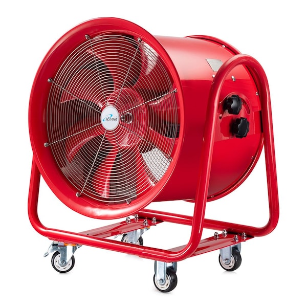 Iliving Explosion Proof 20 in. Ventilation Floor Fan, With 900-Watt, 5830 CFM, Red ILG8EF20EX - main