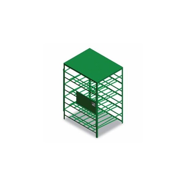 Saf-T-Cart Lockable Cylinder Stand, Holds 12 33 lb Cylinders, 70 in H x 48 in W x 32 in D 339-SPC-12 - main