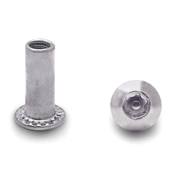 Light House Beauty 0.5 in. Six Lobe Barrel Nut with Anti-Tamper Pin, Stainless Steel LI1075612 - main