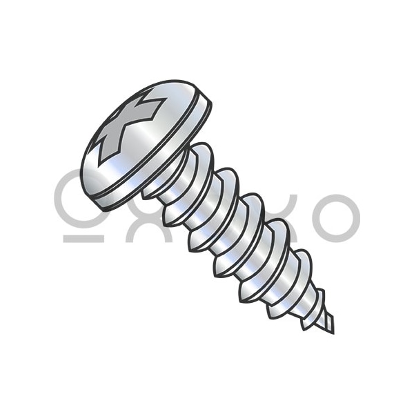 Oxoxo 8-15X1 3/8 Phillips Pan Self Tapping Screw Type A Fully Threaded Zinc And Bake, 4000PK 327590 - main